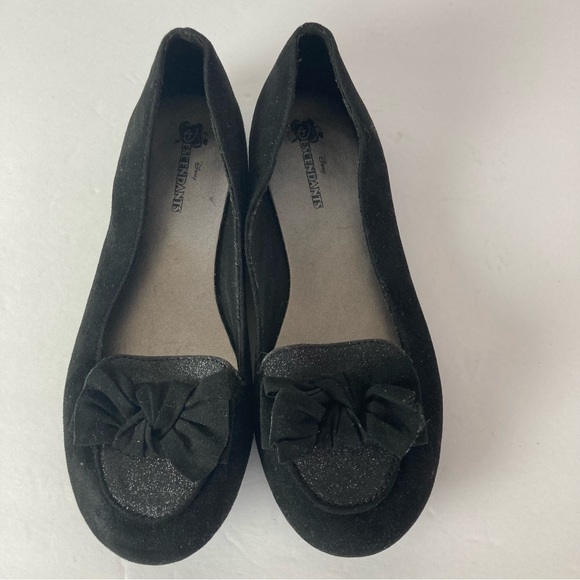 Disney Descends Flats Front Bow Black Girl Size 2.5 - Picture 2 of 10